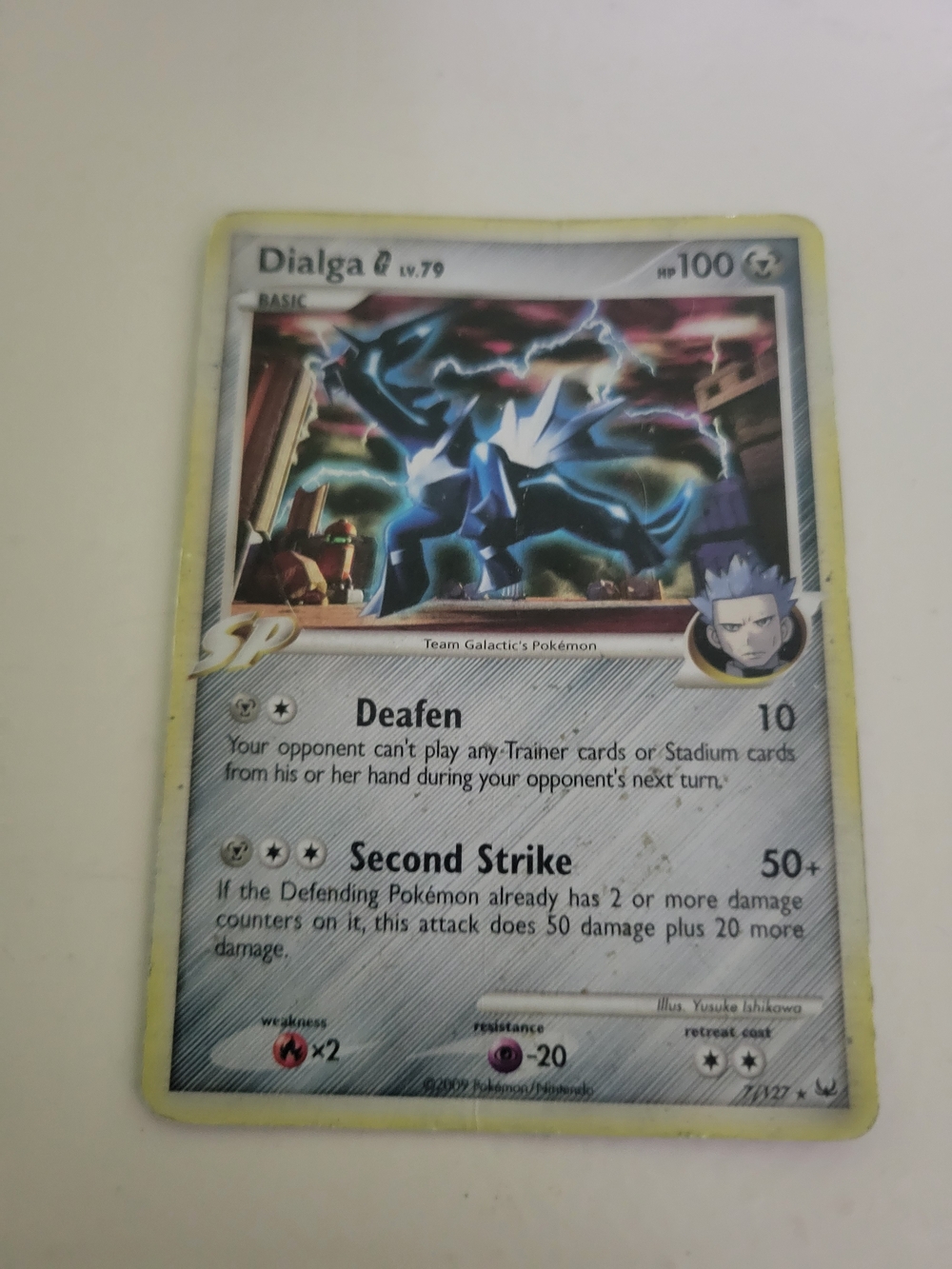 2009 Dialga Pokemon Trading Card - Silver & Blue